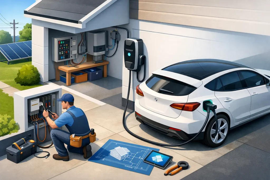 A Home EV Charger Installation Example Explained